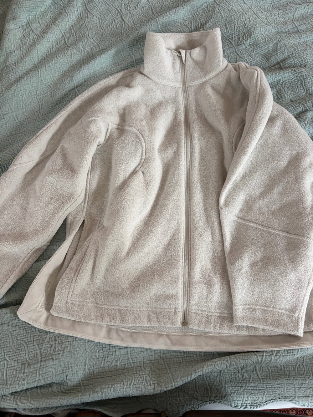 lululemon athletica Cream Full-Zip Teddy Fleece Jacket
